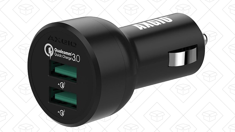 Axgio QC 3.0 Car Charger With Two MicroUSB Cables, $12 with code XZAIR5Q9 | With One MicroUSB and one USB-C, $12 with code SYLBG7TG